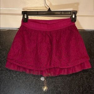 Faded Glory Girl’s Pink Lace Layered Skirt Size S/CH (6/6X)
